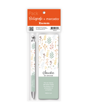 Pack Bolígrafo con Marcador de Libro: Sueña en Grande