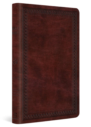 ESV THINLINE BIBLE (TRUTONE, MAHOGANY, BORDER DESIGN)