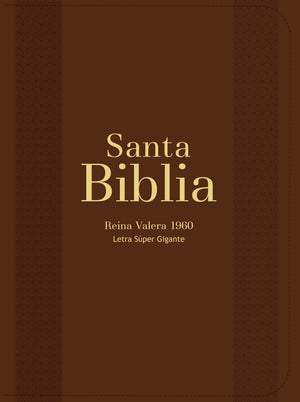 Biblia RVR 1960 Letra Súper Gigante Símil Piel Marrón