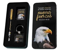Pack Bolígrafo Llavero y Tarjeta en Caja Metálica Nuevas Fuerzas