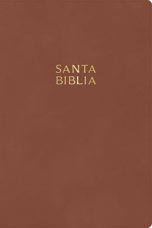 BIBLIA RVR 1960 LLETRA GIGANTE CAFE MADERA SIMIL PIEL