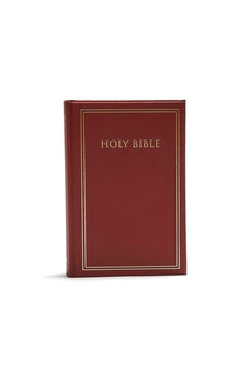 KJV Pew Bible, Maroon Hardcover, Red Letter, Durable Binding, Easy-to-Read Bible MCM Type