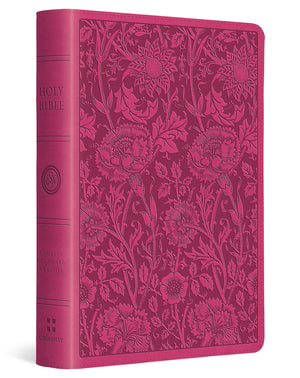 ESV LARGE PRINT COMPACT BIBLE (TRUTONE BERRY, FLORAL DESIGN)