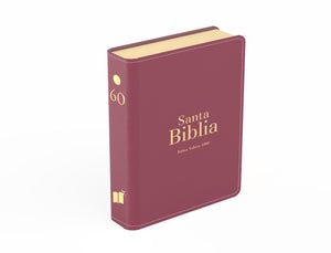 Biblia RVR 1960 Bolsillo Símil Piel Borgoña