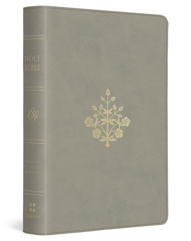 Image of ESV LARGE PRINT COMPACT BIBLE (TRUTONE, STONE, BRANCH DESIGN)