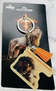Llavero Acrílico con Tassel. Cristo Murió por mí