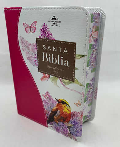 Image of BIBLIA RVR 1960 BOLSILLO TURQUESA FUCSIA SIMIL PIEL