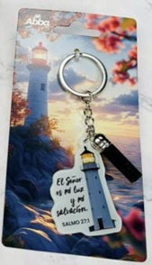 Image of Llavero Acrílico con Tassel. El Señor es mi Luz