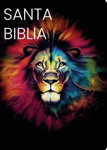 Image of Biblia RVR 1960 Compacta Letra Grande 11 puntos Símil Piel Negro León Colores