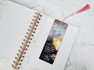 Marcador de Libro con Tassel. Yo Soy la Luz del Mundo