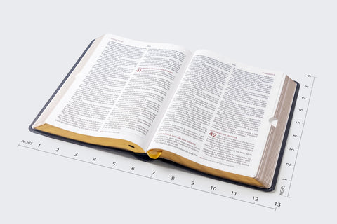 Image of Biblia RVR 1960 del Ministro Letra Gigante Piel Negro Palabras de Jesús en Rojo Comfort Print