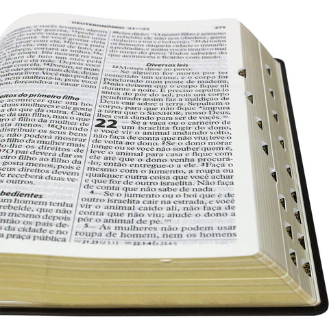 Image of BIBLIA EM PORTUGUES NTLH085TILEXG TAPA IMITACION CUERO MARRON OCURO INDICE DIGITAL