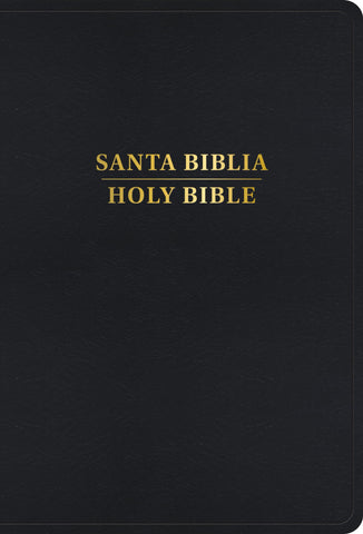 Image of Biblia RVR 1960 KJV Bilingüe Letra Grande Negro Símil Piel con Índice