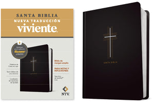 Biblia NTV Margen Amplio con Filament Tapa Dura Símil Piel Cruz