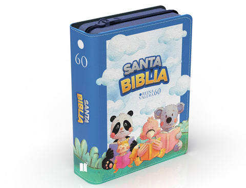 Image of BIBLIA RVR 1960 BOLSILLO PARA NINOS MUNECOS VINILO CON CIERRE
