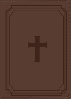 Biblia RVR 1960 Compacta Letra Grande 11 Puntos Símil Piel Cruz Marrón