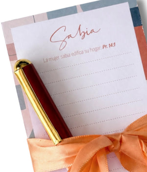Notepad y Bolígrafo Sabia