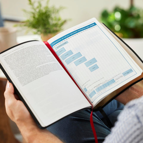 Image of LSB MACARTHUR STUDY BIBLE 2ND EDITION: UNLEASHING GOD'S TRUTH ONE VERSE AT A TIME (BLACK GENUINE LEATHER, COMFORT PRINT, THUMB INDEXED)