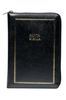 Biblia RVR 1960 Letra Gigante Símil Piel Negro con Índice con Cierre