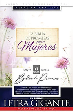 Biblia RVR 1960 de Promesas Letra Gigante Imitación Piel Floral