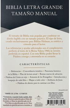 Biblia RVR 1960 Letra Grande Tamaño Manual Piel Negro