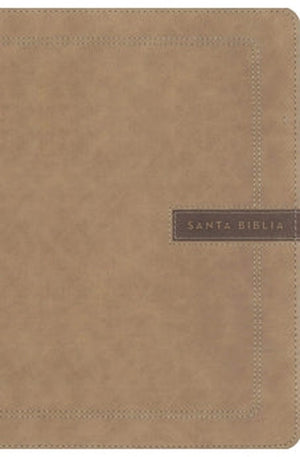 Biblia NBLA Letra Súper Gigante Leathersoft Beige Palabras de Jesús en Rojo Comfort Print