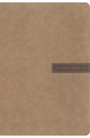 Image of Biblia NBLA Letra Súper Gigante Leathersoft Beige Palabras de Jesús en Rojo Comfort Print