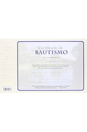 Certificados de Bautismo