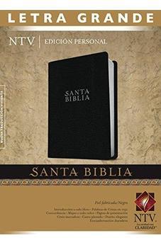 Biblia NTV Letra Grande Tamaño Personal Negro Piel Fabricada Índice