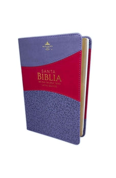 Biblia RVR 1960 Letra Grande Tamaño Manual Símil Piel Lila Morado