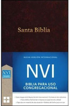 Biblia NVI Congregacional Tapa Dura Vino