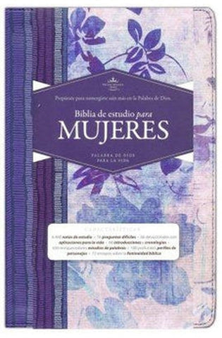 Image of Biblia RVR 1960 de Estudio Mujeres Tapa Dura Azul Floriado
