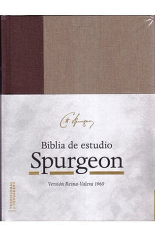 Image of Biblia RVR 1960 de Estudio Spurgeon Marrón Claro Tela