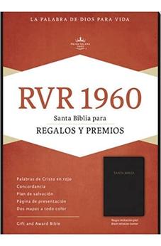 Biblia RVR 1960 Regalos y Premios Negro Imitación Piel
