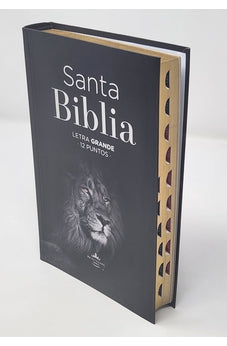 Biblia RVR 1960 Letra Grande Tamaño Manual Tapa Flex León con Índice
