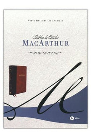 Biblia NBLA de Estudio MacArthur Piel Café Interior a dos Colores