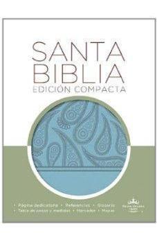 Biblia RVR 1960 Compacta Piel Italiana Azul Celeste